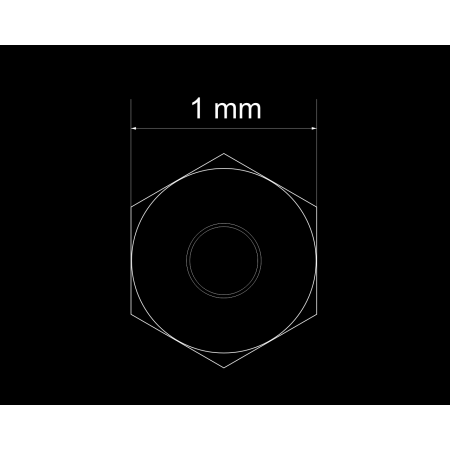 Imitacje nakrętek ze szpilką 1 mm – 120 szt.
